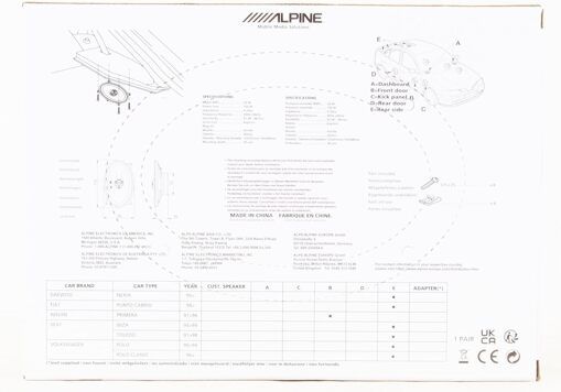 Акустика Alpine SXE-4625S