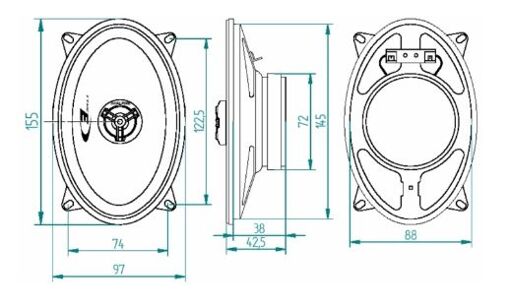 Акустика Alpine SXE-4625S