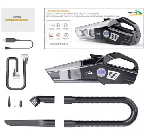 Автомобильный пылесос Aspiring Windstorm 2 with inflator 2 in 1