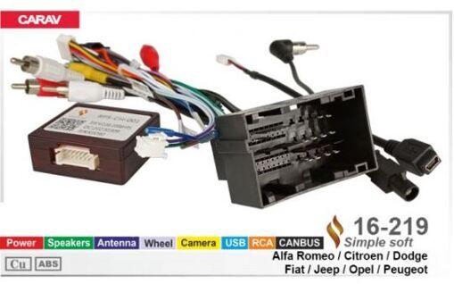 Перехідник для магнітол 9&quot;, 10.1&quot; Carav 16-219 Fiat, Citroen, Peugeot, Jeep, Dodge, Alfa Romeo, Opel