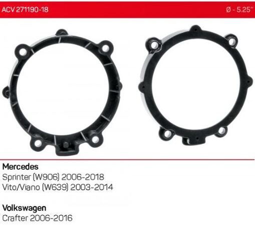 Проставки під динаміки ACV 271190-18 Mercedes Sprinter, Vito, Viano, Volkswagen Crafter