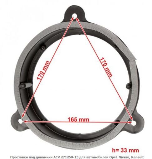 Проставки під динаміки ACV 271250-13 Opel, Nissan, Renault