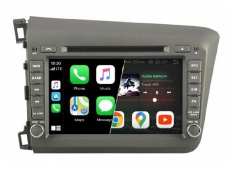 Штатна магнітола Gazer CM6008-FG Honda Civic (2011-2013)