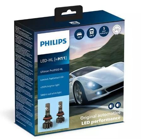 Лампы светодиодные PHILIPS H11 11362U91X2 LED Ultinon Pro9100 +350% 12/24V