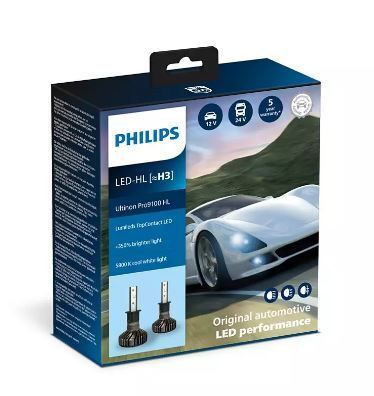 Лампы светодиодные PHILIPS H3 11336U91X2 LED Ultinon Pro9100 +350% 12/24V