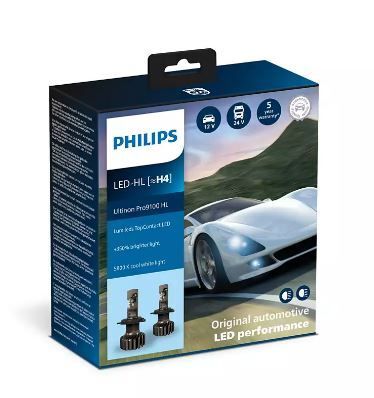Лампы светодиодные PHILIPS H4 11342U91X2 LED Ultinon Pro9100 +350% 12/24V
