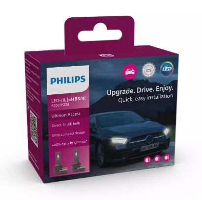 Лампы светодиодные PHILIPS HB3/HB4 11005U2500CX Ultinon Access +80% 12V