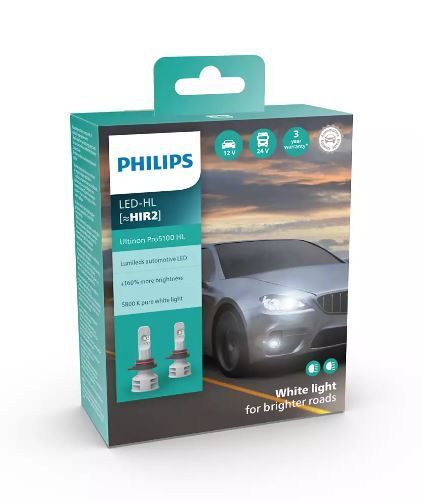 Лампы светодиодные PHILIPS HIR2 11012U51X2 LED Ultinon Pro5100 +160%