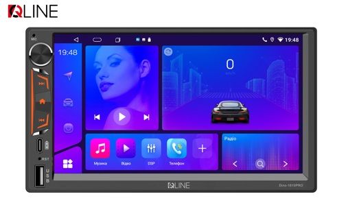 Мультимедіа 2-DIN Qline Dino-1810PRO Android 10 4/64 DSP 4G