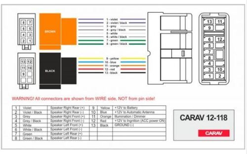 Разъем для штатной магнитолы Carav 12-118 Nissan