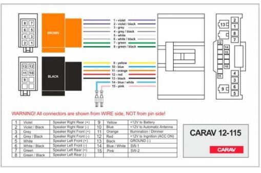 Разъем для штатной магнитолы Carav 12-115 Mazda
