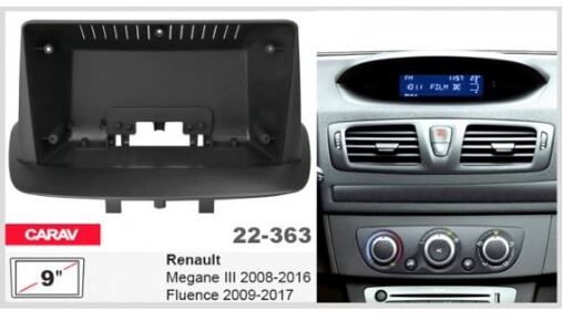 Рамка перехідна Carav 22-363 Renault Megane, Fluence