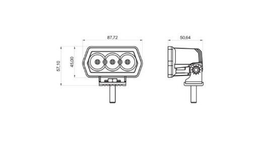 Світлодіодна фара StarLight SL-W0715F ближнє розсіяне світло WHITE 15W 1500Lm 5700K 12/24V