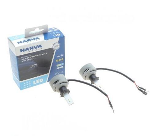 Комплект світлодіодних ламп NARVA H3 Range Power Advanced +100% 6000K 12/24V (181828100)
