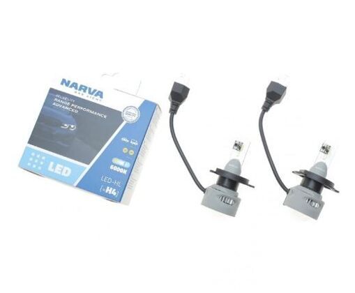 Комплект світлодіодних ламп NARVA H4 Range Power Advanced +100% 6000K 12/24V (181878100)