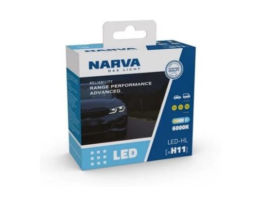 Комплект світлодіодних ламп NARVA H9/H11 Range Power Advanced +100% 6000K 12/24V (181848100)