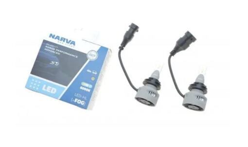 Комплект світлодіодних ламп NARVA H8/H11/H16 FOG Range Power Advanced +100% 6000K 12/24V (182188100)