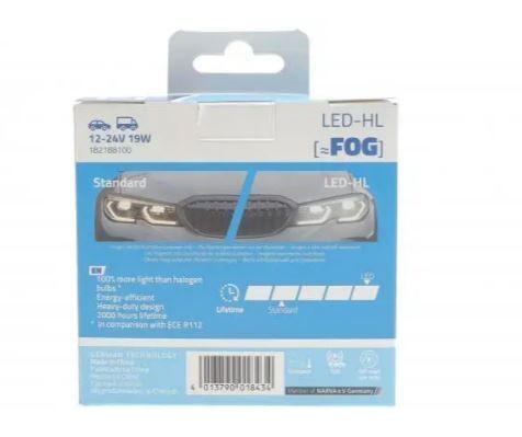 Комплект світлодіодних ламп NARVA H8/H11/H16 FOG Range Power Advanced +100% 6000K 12/24V (182188100)