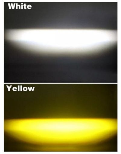 Противотуманные LED фары Starlight HP-GZD-267-01 ближний (белый+желтый), универс. круглая 12/24V