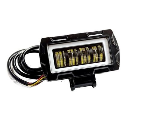 Противотуманные LED фары Starlight HP-GZD-307-01 ближний свет (белый+желтый) + DRL 12/24V