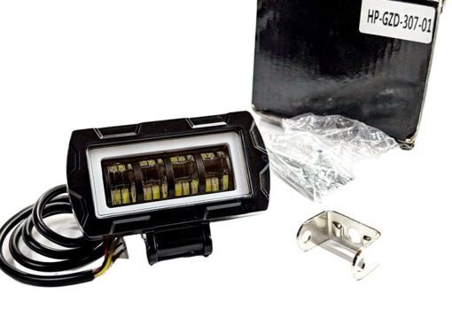 Противотуманные LED фары Starlight HP-GZD-307-01 ближний свет (белый+желтый) + DRL 12/24V