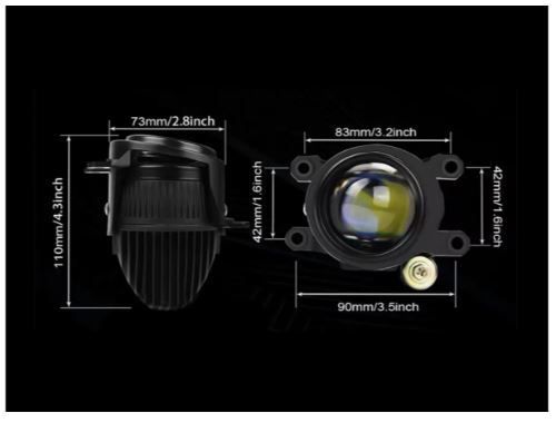 Протитуманні LED фари Starlight HP-GZD-311-01 ближнє світло (біле+жовте) + DRL 12/24V