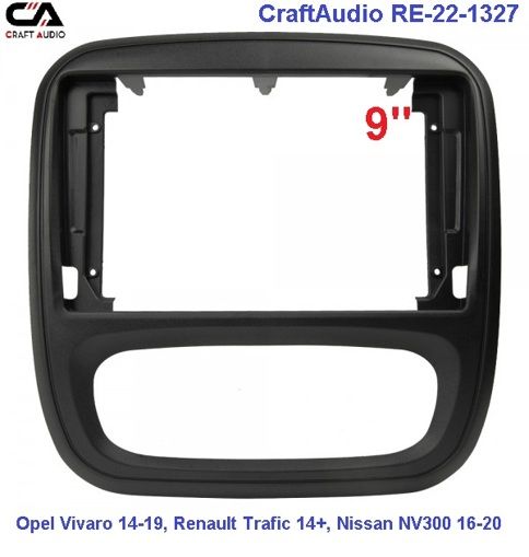 Рамка перехідна CraftAudio RE-22-1327 Renault Trafic 14+, Opel Vivaro 14-19, Nissan NV300 16-20 9&quot;