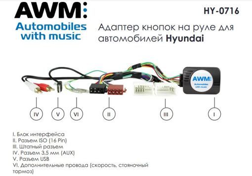 Адаптер кнопок на кермі AWM HY-0716 Hyundai