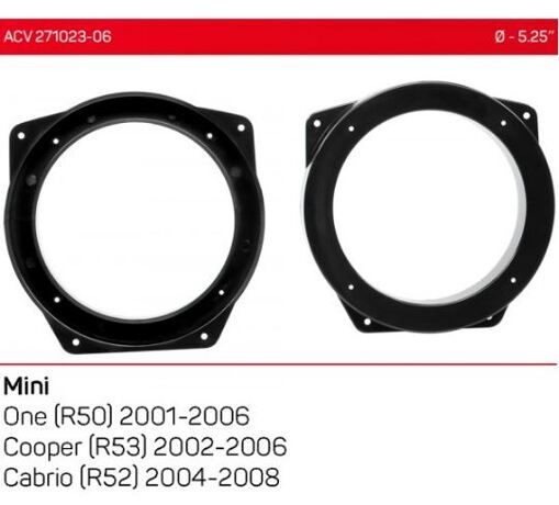 Проставки под динамики ACV 271023-06 Mini One, Cooper, Cabrio