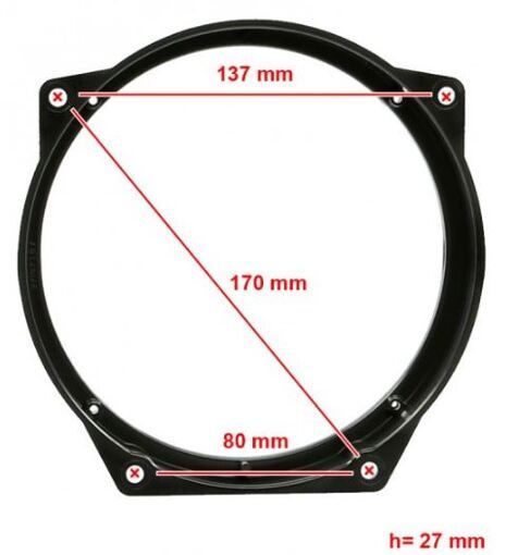Проставки под динамики ACV 271023-06 Mini One, Cooper, Cabrio