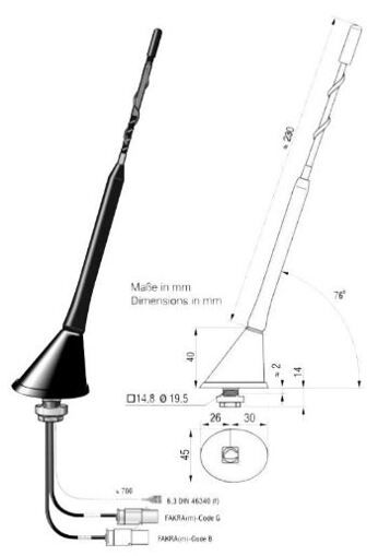 Антенна активная Blaupunkt DAB-A-a