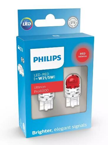 Габарит LED Philips W21/5W LED Ultinon Pro6000 11066RU60X2 Red (2шт.)