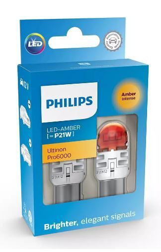 Габарит LED Philips P21W LED Ultinon Pro6000 11498AU60X2 Amber (2шт.)