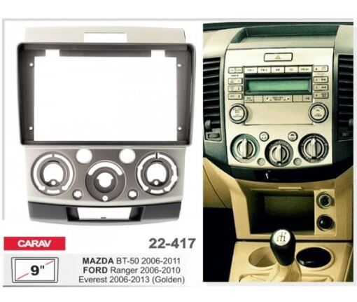 Рамка перехідна Carav 22-417 Ford Ranger, Everest, Mazda BT-50