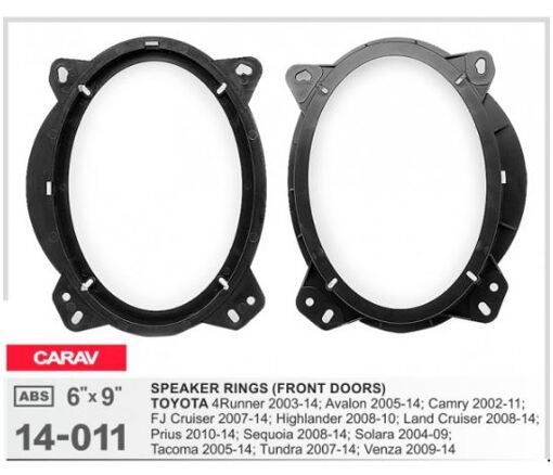 Проставки під динаміки Carav 14-011 Toyota 2002-2014 (Rear doors 6х9&quot;)