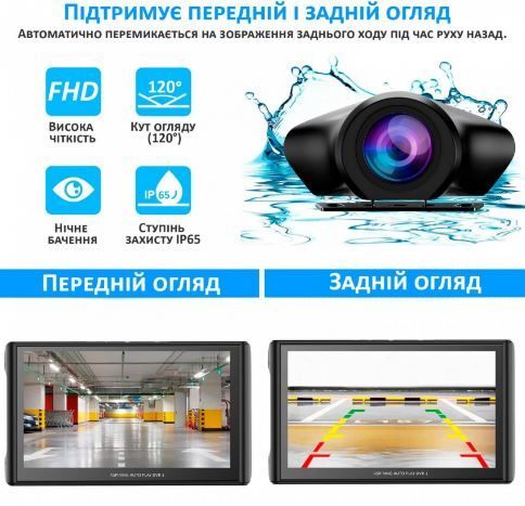 Монітор Aspiring Auto Play DVR 1, Magnet, CarPlay, Android auto