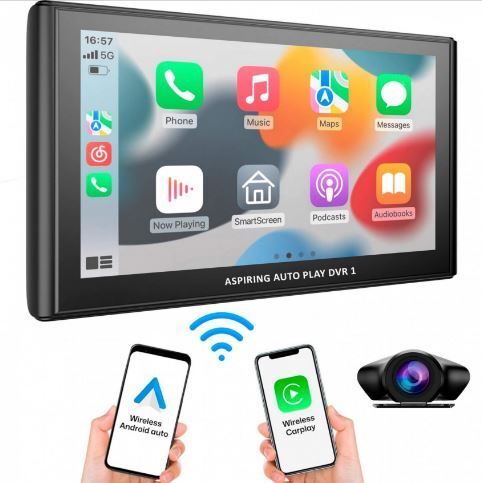 Монітор Aspiring Auto Play DVR 1, Magnet, CarPlay, Android auto
