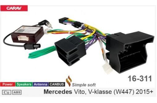 Переходник для магнитол 9&quot;, 10.1&quot; Carav 16-311 Mercedes Vito, V-klasse (W447)