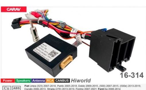 Переходник для магнитол 9&quot;, 10.1&quot; Carav 16-314 Fiat, Ford