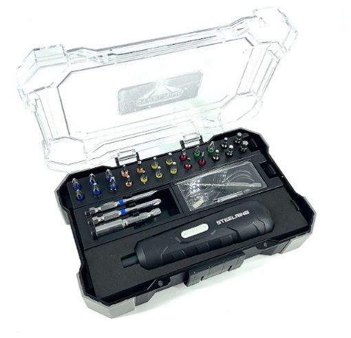 Аккумуляторная отвертка SteelRing ST-E30 с набором бит