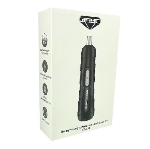 Аккумуляторная отвертка SteelRing ST-E30 с набором бит
