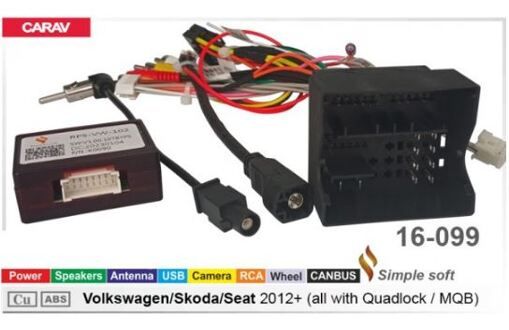 Перехідник для магнітол 9&quot;, 10.1&quot; Carav 16-099 Volkswagen, Skoda, Seat