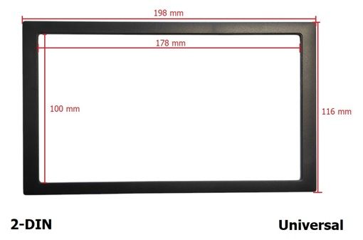 Рамка переходная 2-DIN универсальная