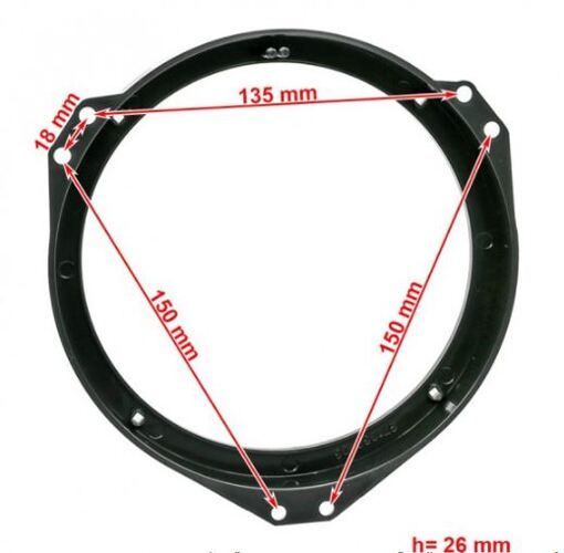 Проставка під динаміки Carav 14-031 Opel 165 мм Opel