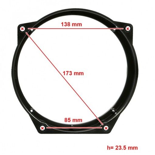 Проставки под динамики ACV 271023-07 для автомобилей Mini One, Cooper, Cabrio