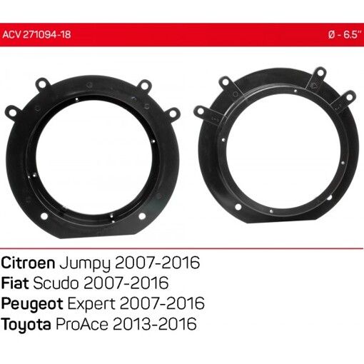 Проставки під динаміки ACV 271094-18 для автомобілів Citroen, Peugeot, Toyota, Fiat