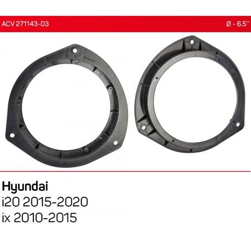 Проставки под динамики ACV 271143-03 для автомобилей Hyundai i20, ix20