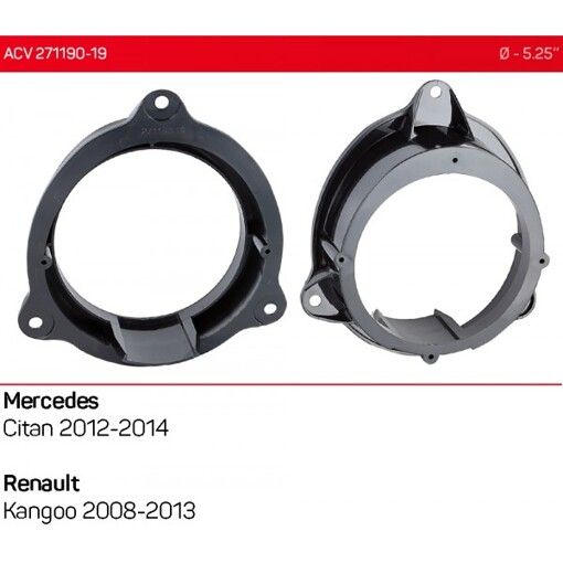 Проставки під динаміки ACV 271190-19 для автомобілів Mercedes Citan, Renault Kangoo