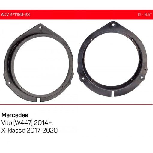 Проставки під динаміки ACV 271190-23 для автомобілів Mercedes Vito, X-klasse
