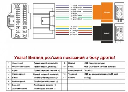 Разъем для штатной магнитолы Carav 12-114 Kia, Hyundai